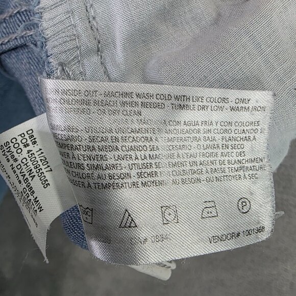 Womens Vintage America Blues Bestie Jean Blue Denim Embroidered Floral Size 12 - Picture 11 of 11